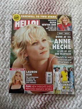 HELLO! Magazine Anne Heche and Olivia Newton John Memorial Cover 2022